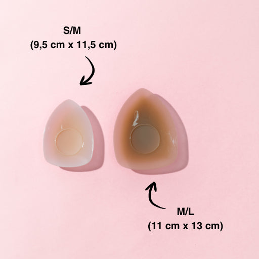 Pezoneras de Silicona con Adhesivo (menos en el pezón), Lavables y Reusables